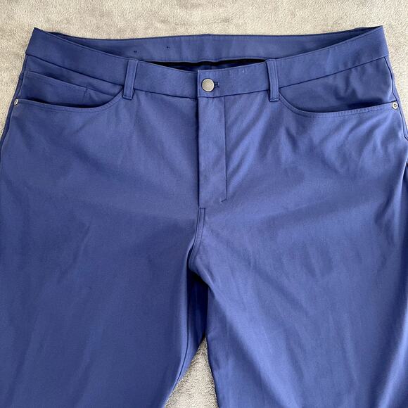 Lululemon Comission Pants Men's 38 Blue Golf Performance Preppy - Picture 2 of 11